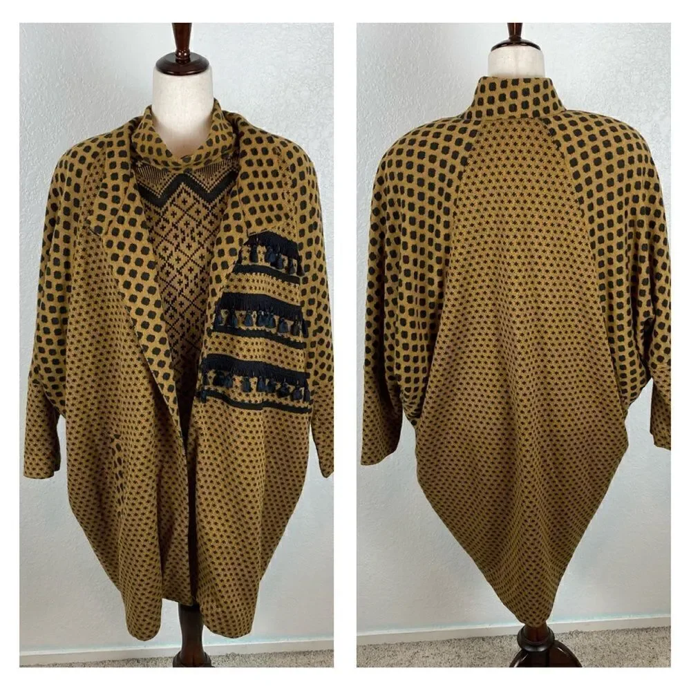 Vintage EYRE Walker Boho tassel sweater bodysuit‎ set Size M* long sleeve READ
